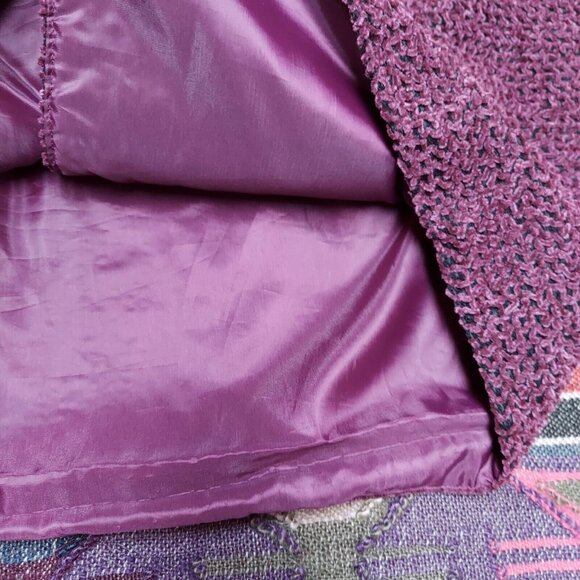 Vintage RS Robbie Sport Womens Size 8 Purple Soft Textured 3-Button Coat Jacket - Picture 9 of 9